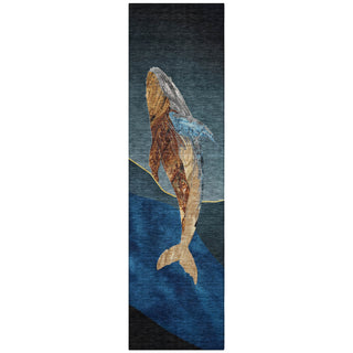 Piper Looms Chantille Coastal ACN2078 Blue Machine Washable Area Rug Runner Main Image
