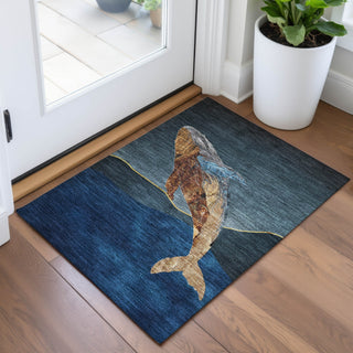 Piper Looms Chantille Coastal ACN2078 Blue Machine Washable Area Rug Scatter Lifestyle Image Feature