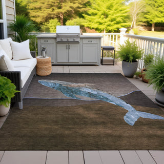 Piper Looms Chantille Coastal ACN2078 Brown Machine Washable Area Rug Outdoor Lifestyle Image Feature
