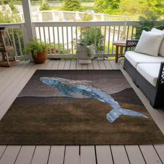 Piper Looms Chantille Coastal ACN2078 Brown Machine Washable Area Rug Outdoor Lifestyle Image Feature