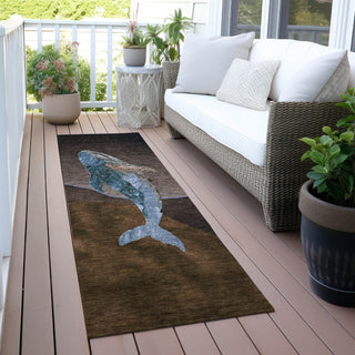 Piper Looms Chantille Coastal ACN2078 Brown Machine Washable Area Rug Runner Outdoor Lifestyle Image Feature
