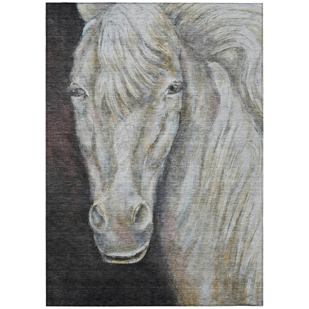 Piper Looms Chantille Animal ACN2080 Ivory Machine Washable Area Rug main image