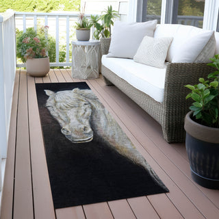 Piper Looms Chantille Animal ACN2080 Ivory Machine Washable Area Rug Runner Outdoor Lifestyle Image Feature