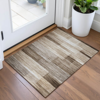 Piper Looms Chantille Stripes ACN2082 Brown Machine Washable Area Rug Scatter Lifestyle Image Feature