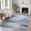 Piper Looms Chantille Stripes ACN2082 Denim Machine Washable Area Rug Lifestyle Image Feature