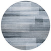 Piper Looms Chantille Stripes ACN2082 Denim Machine Washable Area Rug Round Main Image