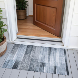 Piper Looms Chantille Stripes ACN2082 Denim Machine Washable Area Rug Scatter Outdoor Lifestyle Image Feature