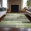 Piper Looms Chantille Stripes ACN2082 Green Machine Washable Area Rug Lifestyle Image Feature
