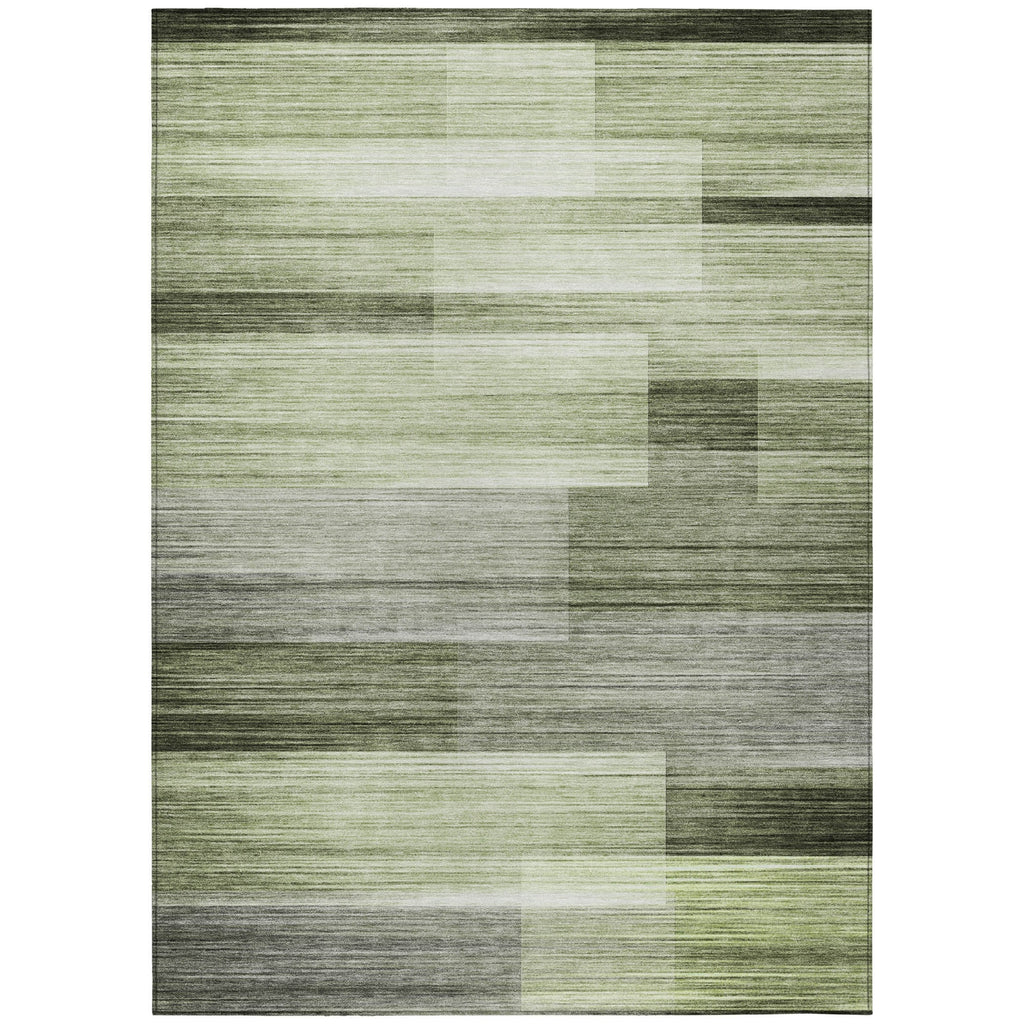Piper Looms Chantille Stripes ACN2082 Green Machine Washable Area Rug main image