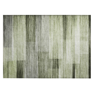Piper Looms Chantille Stripes ACN2082 Green Machine Washable Area Rug Scatter Main Image
