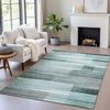 Piper Looms Chantille Stripes ACN2082 Teal Machine Washable Area Rug Lifestyle Image Feature