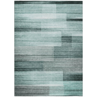 Piper Looms Chantille Stripes ACN2082 Teal Machine Washable Area Rug main image