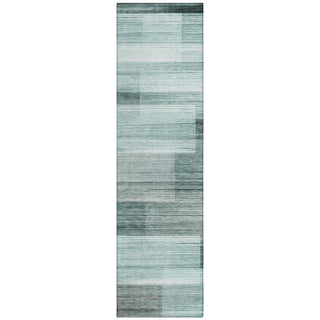 Piper Looms Chantille Stripes ACN2082 Teal Machine Washable Area Rug Runner Main Image