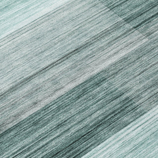Piper Looms Chantille Stripes ACN2082 Teal Machine Washable Area Rug Swatch Image