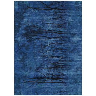 Piper Looms Chantille Floral ACN2083 Blue Machine Washable Area Rug main image