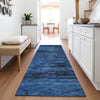 Piper Looms Chantille Floral ACN2083 Blue Machine Washable Area Rug Runner Lifestyle Image Feature