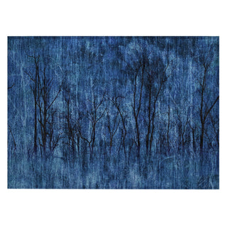 Piper Looms Chantille Floral ACN2083 Blue Machine Washable Area Rug Scatter Main Image