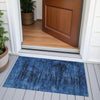 Piper Looms Chantille Floral ACN2083 Blue Machine Washable Area Rug Scatter Outdoor Lifestyle Image Feature