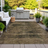 Piper Looms Chantille Floral ACN2083 Brown Machine Washable Area Rug Outdoor Lifestyle Image Feature