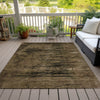 Piper Looms Chantille Floral ACN2083 Brown Machine Washable Area Rug Outdoor Lifestyle Image Feature