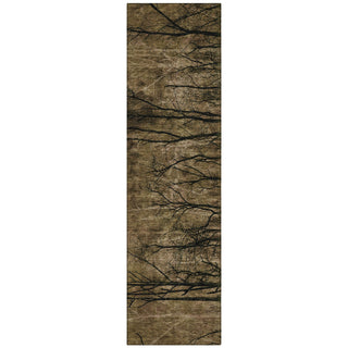Piper Looms Chantille Floral ACN2083 Brown Machine Washable Area Rug Runner Main Image