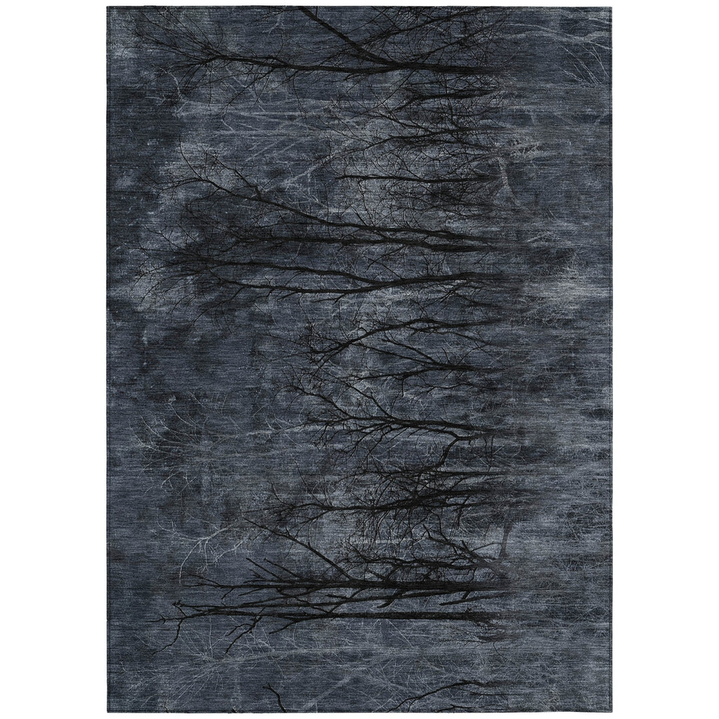 Piper Looms Chantille Floral ACN2083 Charcoal Machine Washable Area Rug main image