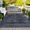 Piper Looms Chantille Floral ACN2083 Charcoal Machine Washable Area Rug Outdoor Lifestyle Image Feature