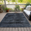 Piper Looms Chantille Floral ACN2083 Charcoal Machine Washable Area Rug Outdoor Lifestyle Image Feature