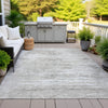 Piper Looms Chantille Floral ACN2083 Silver Machine Washable Area Rug Outdoor Lifestyle Image Feature