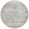 Piper Looms Chantille Floral ACN2083 Silver Machine Washable Area Rug Round Main Image