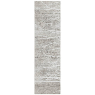 Piper Looms Chantille Floral ACN2083 Silver Machine Washable Area Rug Runner Main Image
