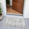 Piper Looms Chantille Floral ACN2083 Silver Machine Washable Area Rug Scatter Outdoor Lifestyle Image Feature