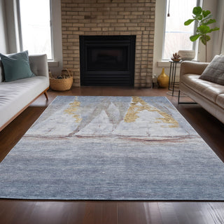 Piper Looms Chantille Coastal ACN2084 Blue Machine Washable Area Rug Lifestyle Image Feature