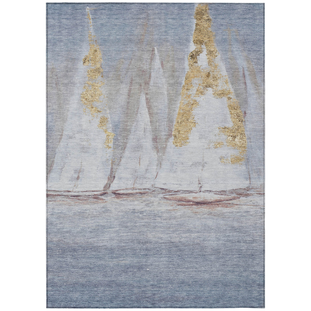 Piper Looms Chantille Coastal ACN2084 Blue Machine Washable Area Rug main image