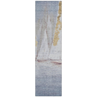 Piper Looms Chantille Coastal ACN2084 Blue Machine Washable Area Rug Runner Main Image