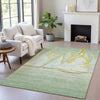 Piper Looms Chantille Coastal ACN2084 Green Machine Washable Area Rug Lifestyle Image Feature