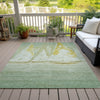 Piper Looms Chantille Coastal ACN2084 Green Machine Washable Area Rug Outdoor Lifestyle Image Feature