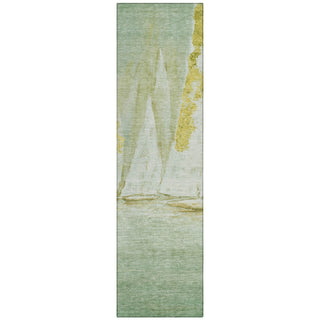 Piper Looms Chantille Coastal ACN2084 Green Machine Washable Area Rug Runner Main Image