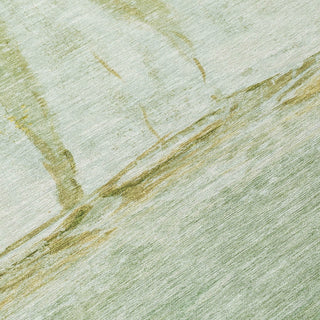 Piper Looms Chantille Coastal ACN2084 Green Machine Washable Area Rug Swatch Image