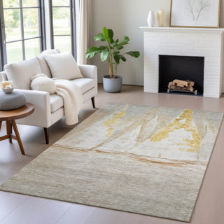Piper Looms Chantille Coastal ACN2084 Taupe Machine Washable Area Rug Lifestyle Image Feature