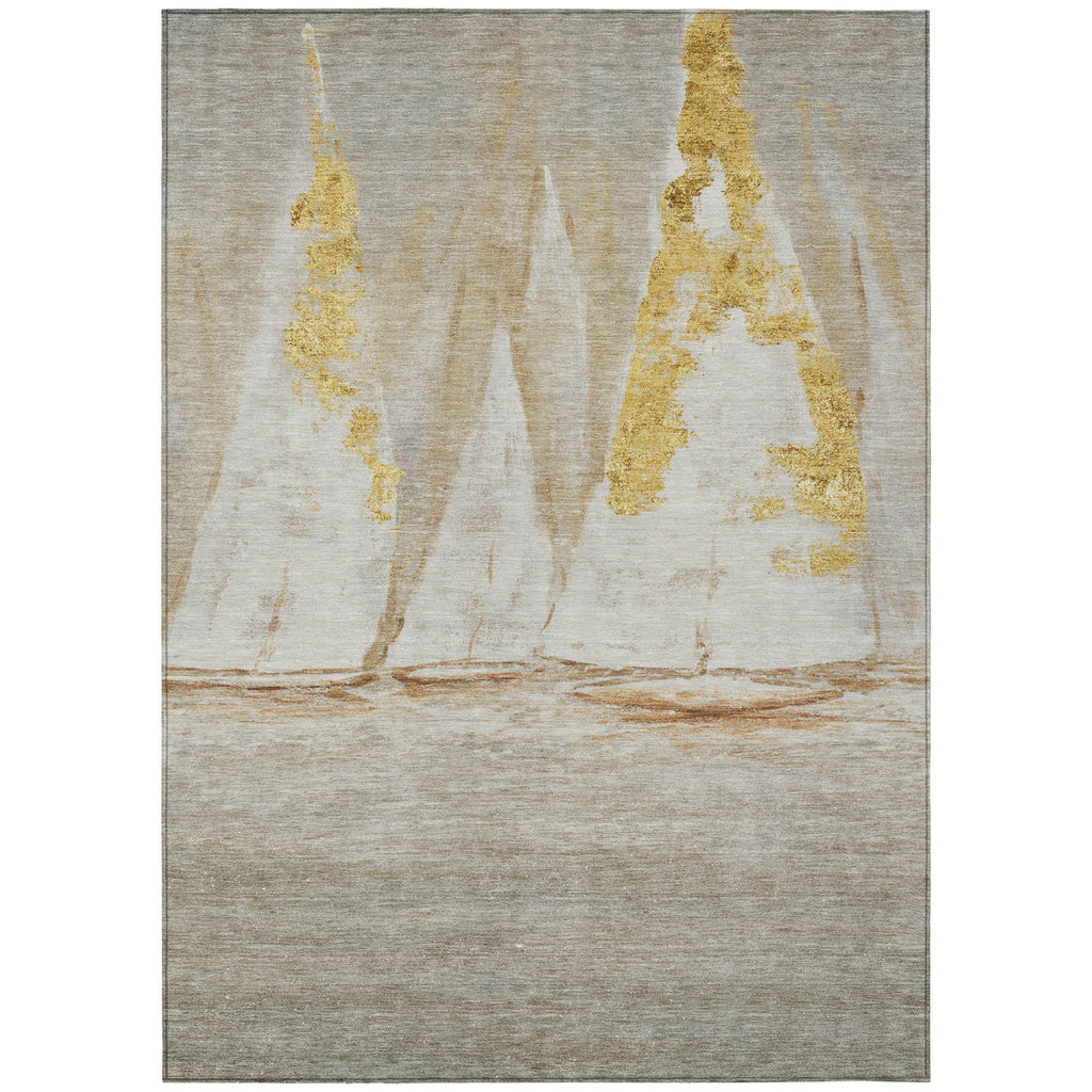 Piper Looms Chantille Coastal ACN2084 Taupe Machine Washable Area Rug main image