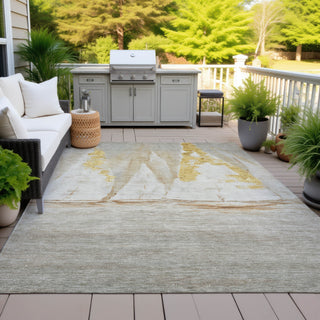 Piper Looms Chantille Coastal ACN2084 Taupe Machine Washable Area Rug Outdoor Lifestyle Image Feature