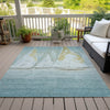 Piper Looms Chantille Coastal ACN2084 Teal Machine Washable Area Rug Outdoor Lifestyle Image Feature
