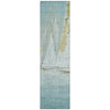 Piper Looms Chantille Coastal ACN2084 Teal Machine Washable Area Rug Runner Main Image