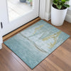 Piper Looms Chantille Coastal ACN2084 Teal Machine Washable Area Rug Scatter Lifestyle Image Feature