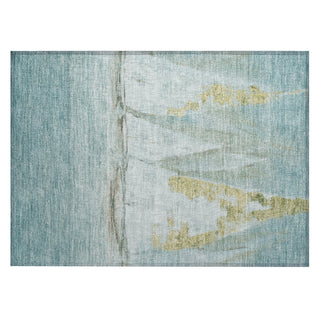 Piper Looms Chantille Coastal ACN2084 Teal Machine Washable Area Rug Scatter Main Image