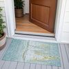 Piper Looms Chantille Coastal ACN2084 Teal Machine Washable Area Rug Scatter Outdoor Lifestyle Image Feature