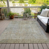 Piper Looms Chantille Abstract ACN2087 Beige Machine Washable Area Rug Outdoor Lifestyle Image Feature