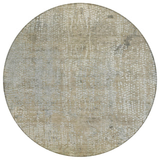 Piper Looms Chantille Abstract ACN2087 Beige Machine Washable Area Rug Round Main Image