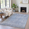 Piper Looms Chantille Abstract ACN2087 Blue Machine Washable Area Rug Lifestyle Image Feature